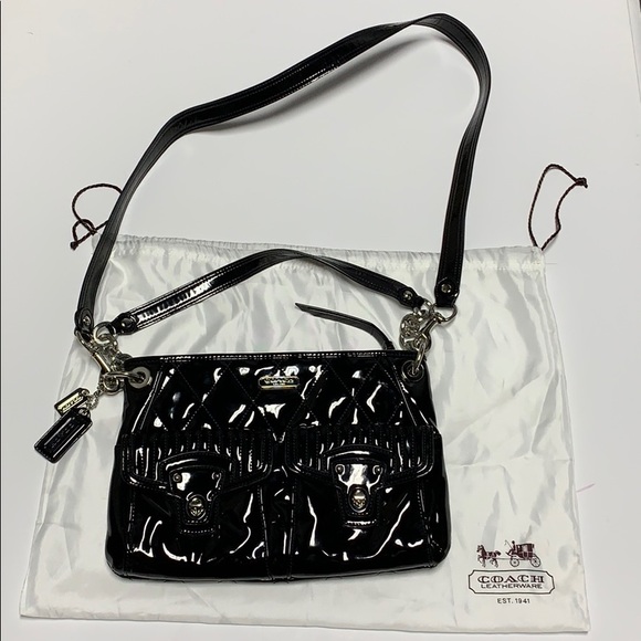 Coach Handbags - Women’s Black Patent Leather COACH Messenger Purse